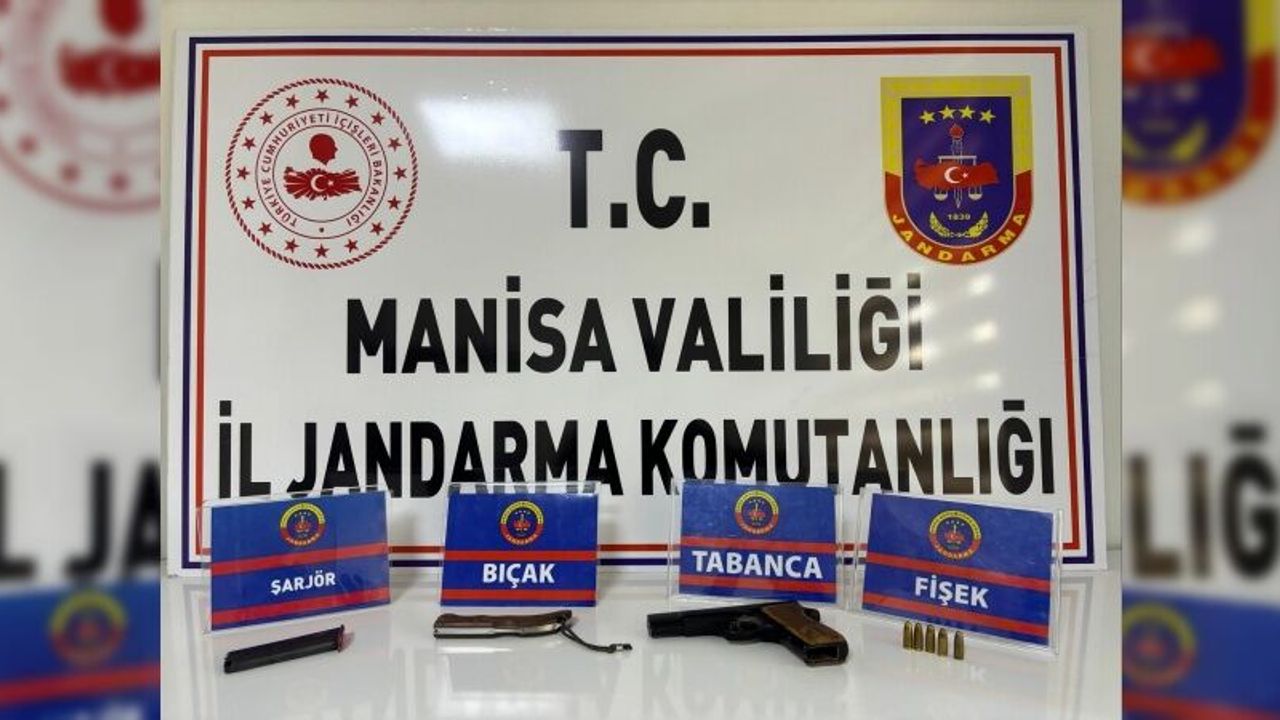 Manisa’da şüpheliden el yapımı tabanca çıktı