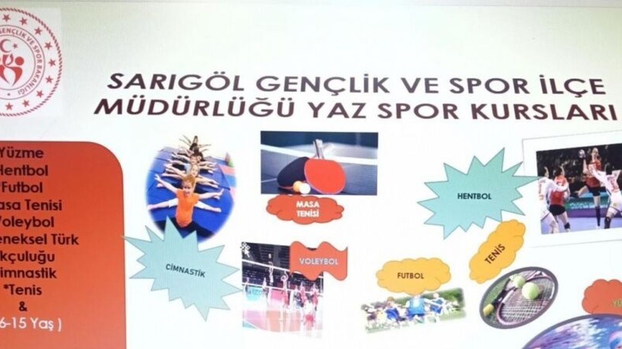 Sarıgöl’de GSB’nin Yaz Spor Kurslarına kayıtlar başladı
