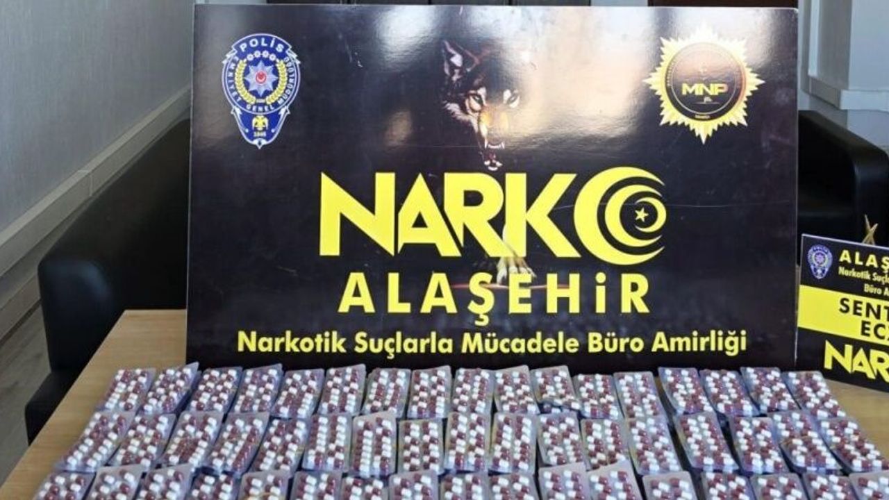 Alaşehir’de 4 bin 191 sentetik hap ele geçirildi