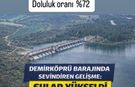 Demirköprü Barajı Doluluk Oranı %72