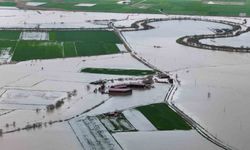 Aydın'daki taşkının izleri havadan görüntülendi