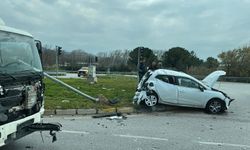 Akhisar'da OSB kavşağında trafik kazası: 1 yaralı