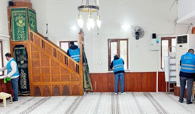 Manisa'da denetimli serbestlik yükümlülerinden camilere 'Ramazan' bakımı