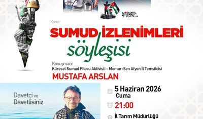 Manisa'da "Sumud İzlenimleri" Söyleşisi: Aktivist Mustafa Arslan Yaşananları Anlatacak