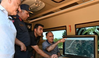 Vali Özkan, Akhisar'da yangın bölgesinde