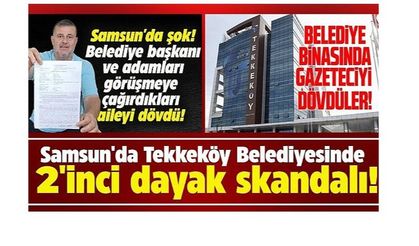 Samsun'da Tekkeköy Belediyesinde 2'inci dayak skandalı