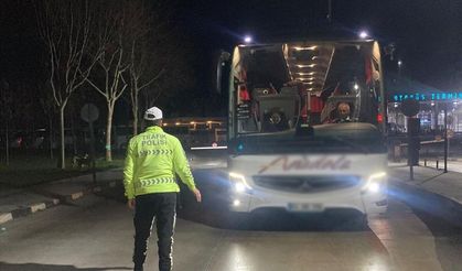 Otobüs terminallerinde emniyet kemeri denetimi