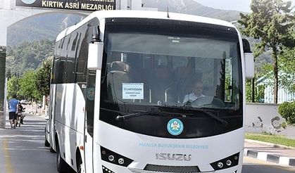 Manisa Büyükşehir'den bayramda ücretsiz mezarlık seferi