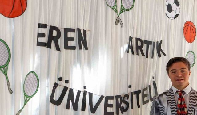 Down sendromlu genç büyük gurur yaşattı