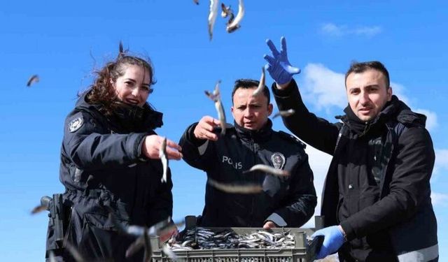 Doğu’nun gizli denizinde şefkat eli: Polis ekipleri martı ve tavşanları unutmadı