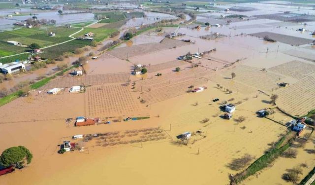 Gediz Nehri taştı, köprüler alarm veriyor