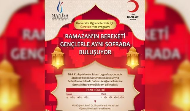 Kızılay’dan üniversitelilere ramazan sofrası