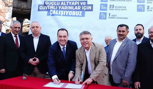 Gelenbe'de 4 milyon Euro'luk altyapı yatırımı için imzalar atıldı
