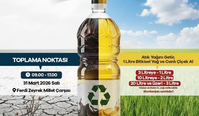 Manisa'da 'atık yağını getir, suyunu kurtar' kampanyası