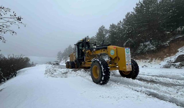 Spil Dağı Milli Parkında kar mesaisi