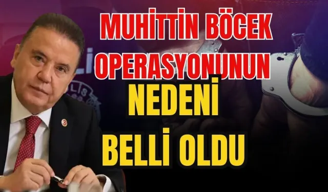 Muhittin Böcek operasyonunun nedeni belli oldu