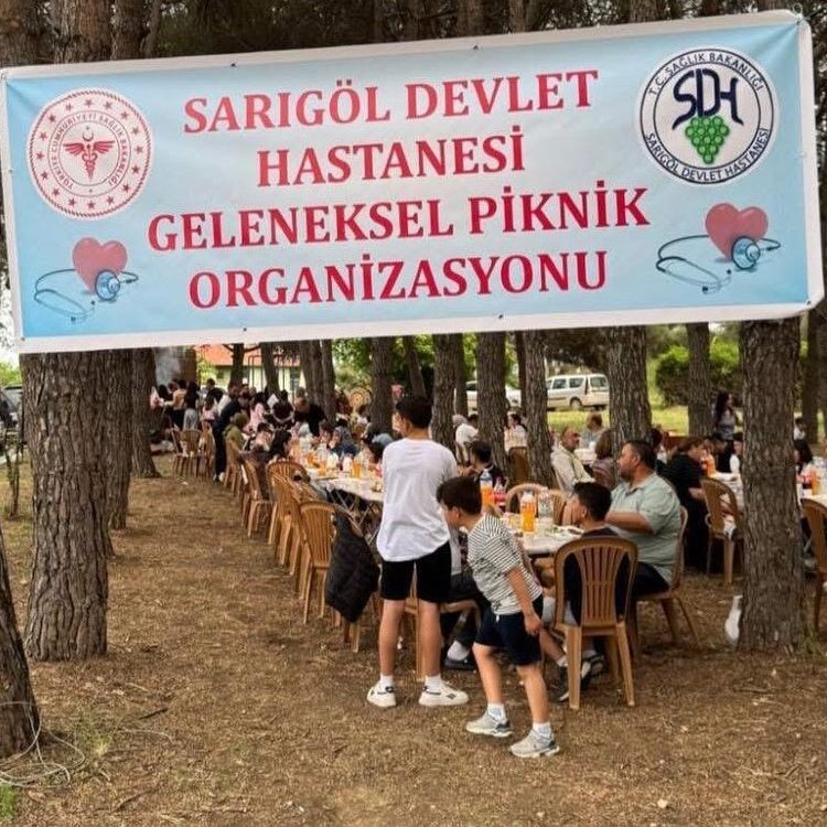 Sarıgöl Devlet Hastanesi personeli piknikte moral depoladı