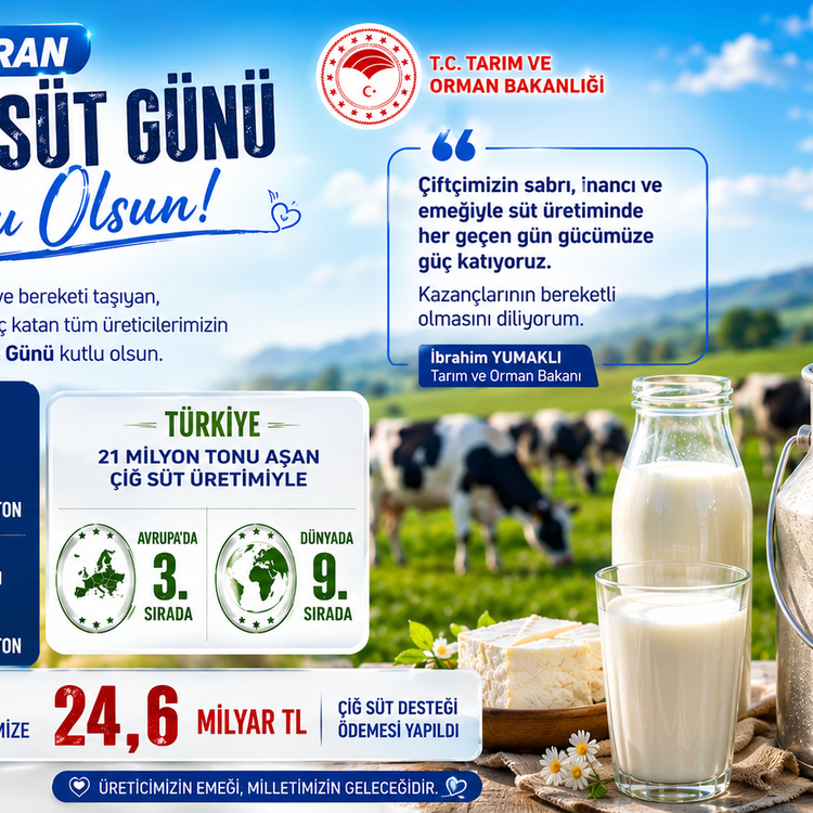 Dünya Süt Günü’nde Türkiye’den Gururlandıran Üretim Rakamları