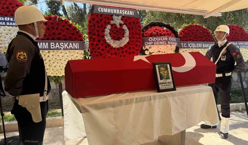 Şehit polisin cenazesinde gözyaşları sel oldu