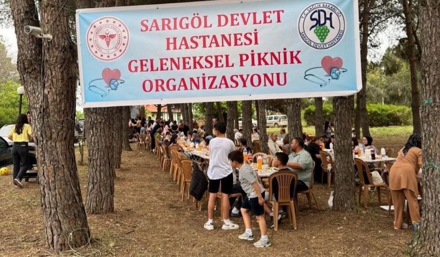 Sarıgöl Devlet Hastanesi personeli piknikte moral depoladı